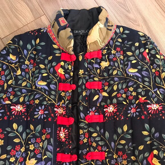 Vintage Gracila Quilted Statement Women's Coat Jacket Size M Medium - Picture 4 of 13